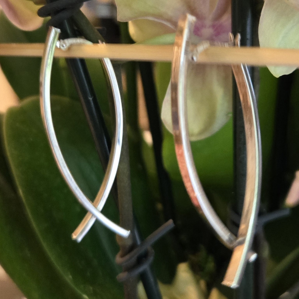 Vintage Sterling Silver Ichthys Earrings